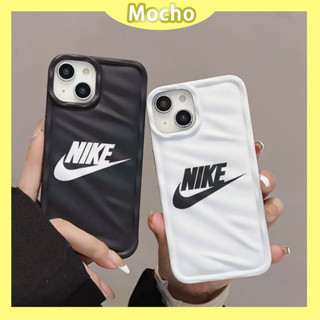 💕พร้อมส่ง💕iPhone 14 13 12 11 Pro Max เคส for เคสไอโฟน11 แฟชั่น บางเบาพกพาง่าย เรียบง่าย สีทึบ Nike logo กันกระแทก case