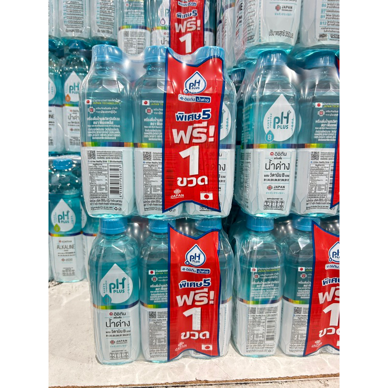 อิชิตัน น้ำด่าง วิตามินB 1แพ็คได้6ขวด