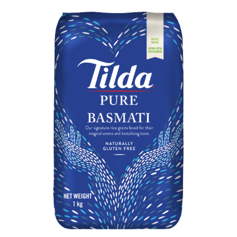 ทิลด้า ข้าวบาสมาติ พันธุ์ดั้งเดิม 1 กก. - Basmati Rice Pure 1kg Tilda brand