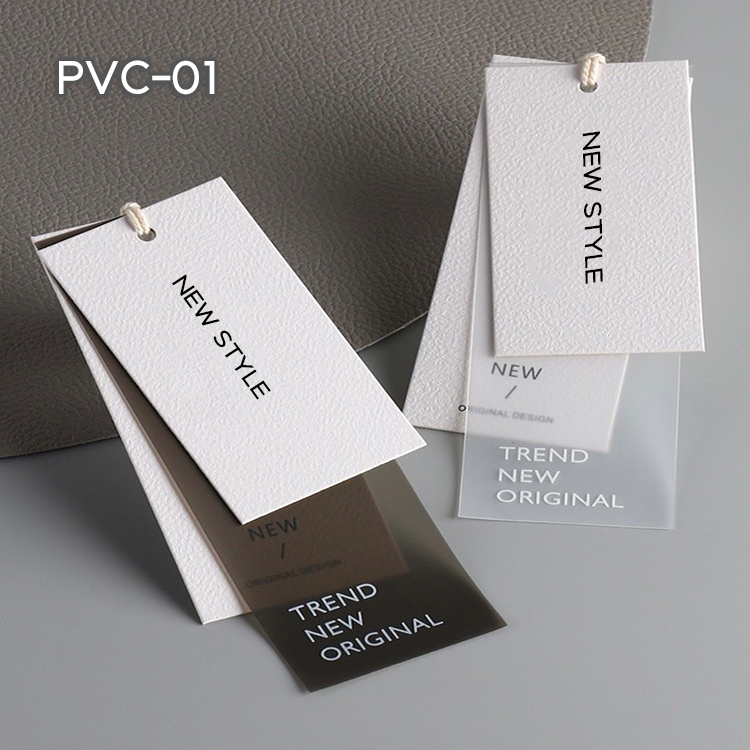 ป้ายห้อยสินค้า แขวน แท็กใส่เสื้อผ้า Brand Tag ติดเสื้อผ้า 50 ชุด PVC