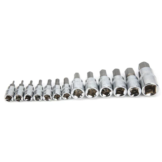 ประแจสี่เหลี่ยมลูกบ๊อกซ์เดือยโผล่หกเหลี่ยมชุด1/4in 3/8in 1/2in รถยนต์ซ่อมเครื่องมือกล่องเครื่องมือ