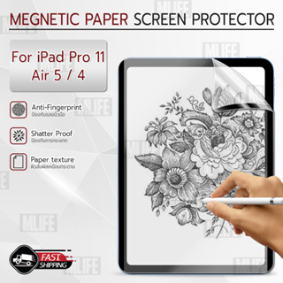 MLIFE – ฟิล์มกระดาษแม่เหล็ก ฟิล์ม กันรอย สำหรับ iPad Pro 11 Air 5 / Air 4 เนื้อด้าน วาดรูป Paper Feel Screen Protector