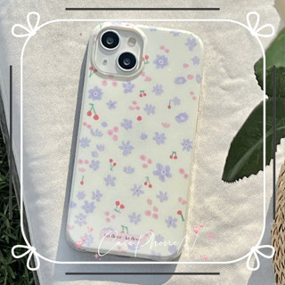🚚จัดส่ง24ชม🚚เคสไอโฟน 11 13 12 Pro Max ดอกไม้สีม่วงขนาดเล็ก ในสไตล์ สไตล์เกาหลี เคส for ไอโฟน14 pro max soft case Iphone