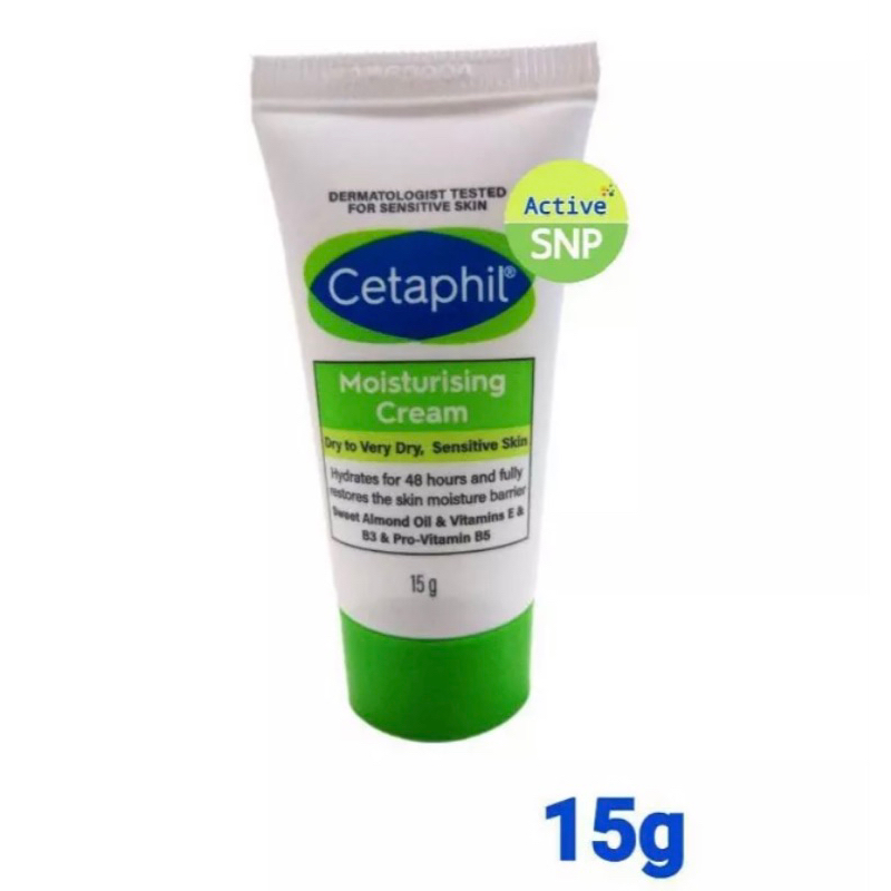 (EXP 12/25 ขนาดทดลอง) Cetaphil Moisturizing Cream 15g  (1 หลอด)