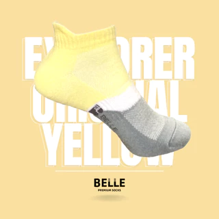 (แพ็ค4/6คู่)ถุงเท้าวิ่ง BELLE รุ่น Explorer พร้อมแถบกันรองเท้ากัด No.1เรื่องความคงทน
