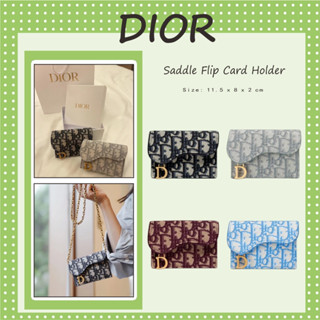 Hot sale Authentic DIOR In stock Saddle clamshell clip/short clip bag