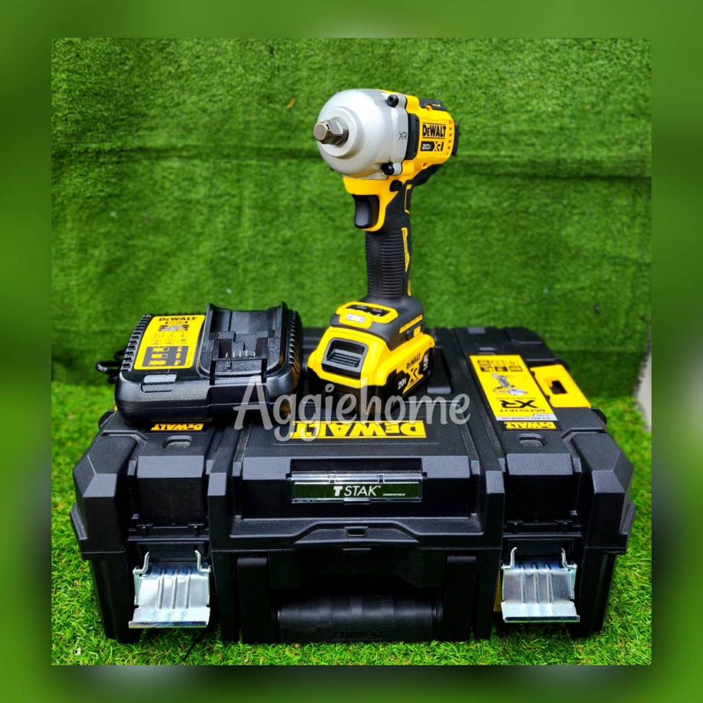 DEWALT บล็อกกระแทกไร้สาย 1/2" รุ่น DCF891P1T-B1 18V. มอเตอร์ Brushless (รวมแบต 5.0Ahx1+ที่ชาร์จ) สวา