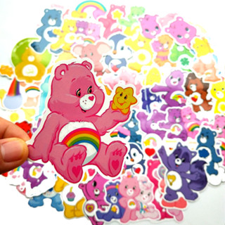 💥พร้อมส่ง💥Big Size Care Bears สติ๊กเกอร์ 53Pcs/Set Cartoon DIY ใช้ซ้ำได้ กระโปรงหลังรถ โทรศัพท์มือถื