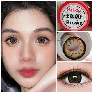 คอนแทคเลนส์ บิ๊กอาย รุ่น Melody เทา/ตาล Gray/Brown มีค่าสายตา (0.00)-(-10.00)