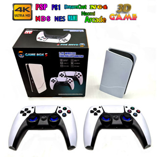 เกมต่อทีวี P5 PLUS Game Stick 4K 128GB+40,000เกม รองรับเกม PSP Ps1 NDS N64 จอยไร้สาย 2.4G