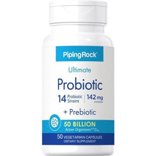 PipingRock Probiotic Supplement | 14 Strains 50 Billion Organisms 50 Capsules