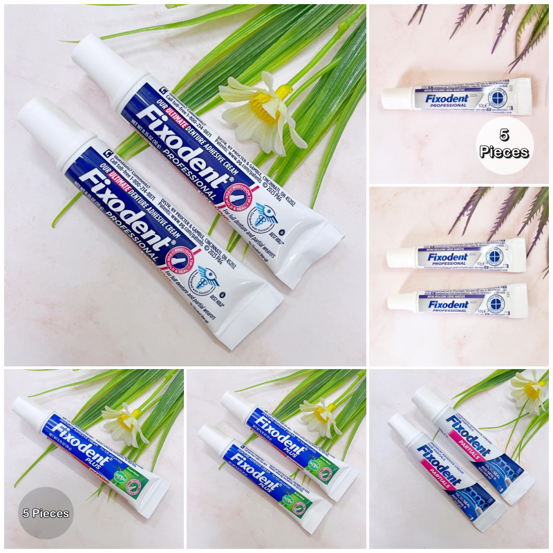 [Fixodent®] Denture Adhesive Cream 0.35 oz ฟิกโซเดนท์ ครีมติดฟันปลอม ขนาดพกพา