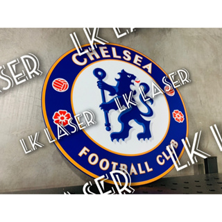 โลโก้ โลโก้เชล ซี โลโก้เสมือน Chelsea วัสดุอะคิลิคหนา 3mm งานUV สีสวย คุณภาพ logo LOGO diy งาน DIY