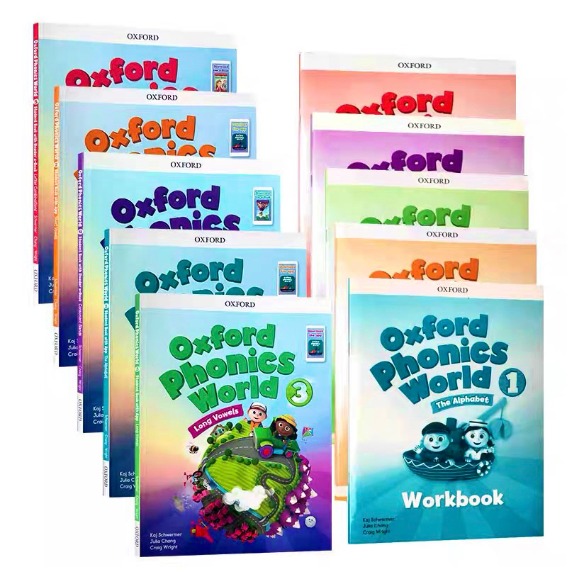 Oxford Phonics World The Complete 10 Books Set（5 Student Books and 5 Work Books ）