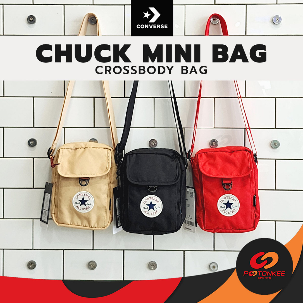 Pootonkee Sports CONVERSE CHUCK MINI BAG กระเป๋าสะพายข้าง กระเป๋าใส่โทรศัพท์มือถือ กุญแจ ใส่เหรียญ ใส่บัตร