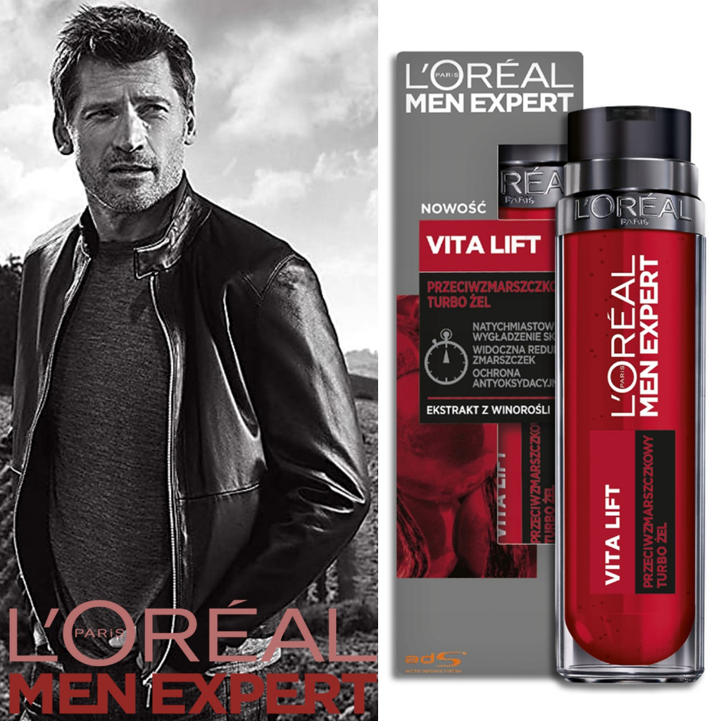 L'oreal Men Expert Vita Lift anti-wrinkle turbo gel 50ml ผลิตภัณฑ์เจลบำรุงผิวหน้าผู้ชายสูตรพิเศษสินค้านำเข้าจากต่างประเท
