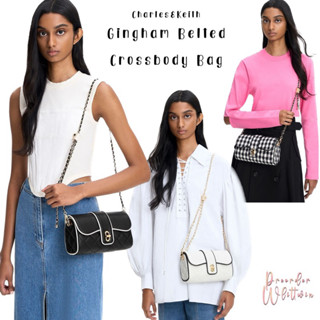 [Preorder] 🇸🇬✈️ กระเป๋า charlesandkeith รุ่น Gingham Belted Crossbody Bag 🇸🇬🇹🇭