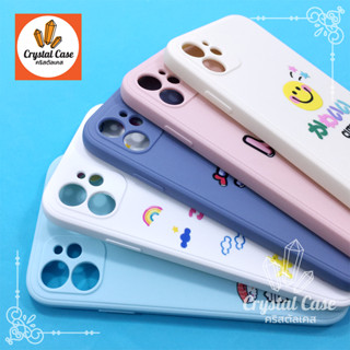 Oppo A3s A15 A16 A17 A31(2020) A53 A83 A93(4G) Reno 4(4G) เคสนิ่มสีพาสเทล TPU กันเลนส์กล้อง พิมพ์ลายการ์ตูน