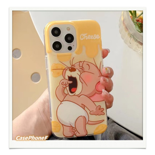 ✨ส่งของขวัญ✨เคส for iPhone 11 14 Pro Max Case for iPhone 12 13 ป้องกันการตก การป้องกัน เจอร์รี่ สาวน่ารักหัวใจ การ์ตูน