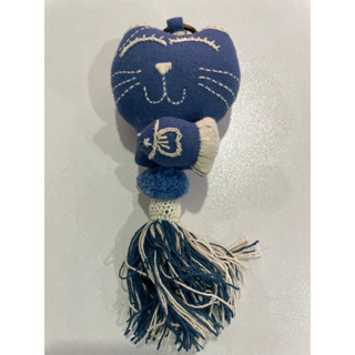 พวงกุญแจผ้าฝ้ายด้นมือ งานฝีมือ Handmade ตัวน้องแมว งานละเอียดและสวยงามมาก