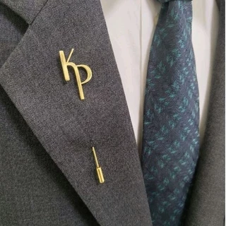 Lapel pin suit custom order เข็มพินสูท เข็มกลัดเจ้าบ่าว สั่งทำ พิน2อักษร พร้อมออกแบบฟรี
