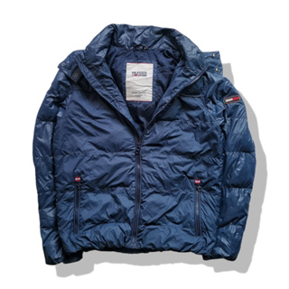 Tommy Hifiger Navy Blue Hooded Jacket รอบอก 46”