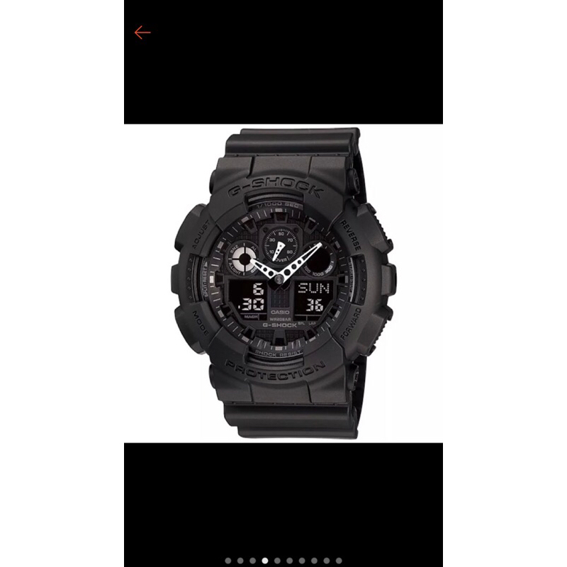 ☀️นาฬิกาข้อมือผู้ชายแบร์น G-SHOCK รุ่น GA-100-1A1 สีดำล้วน มือสอง ของแท้☀️