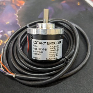 [มีของพร้อมส่งในไทย] E40S6-100-3-T-24 AUTONICS Rotary Encoder 100 Pulse 12-24VDC ABZ แกน6มิล