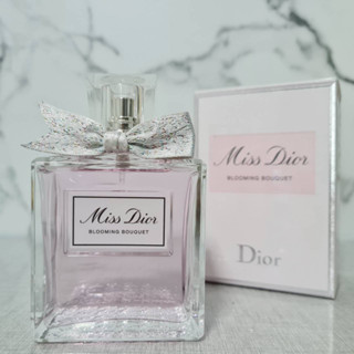 Miss Dior Blooming Bouquet  eau de toilette 150ml กล่องซีล โบว์ผ้าแพ็คเกจใหม่ โบว์ผ้า โน๊ตใหม่ หอมทนขึ้นค่า