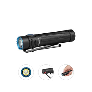 [New] Olight Warrior Mini 3 ไฟฉายพกพาแบบชาร์จไฟได้ สวิตช์ 2จุด พร้อมแบตเตอรี่ 18650 3500mAh.
