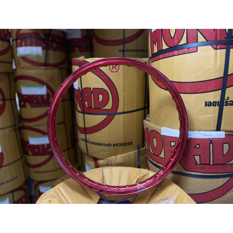 วงล้อ ทรงรางน้ำสีแดงล้วนโมราด1.2/17-MORADทรงAเลเซอร์(สินค้าราคาต่อคุ่) - รูปที่ 2