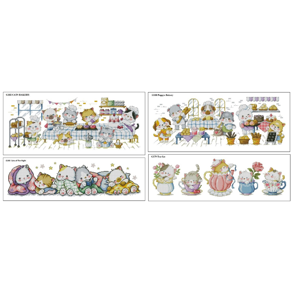 ครอสติช-ไม่พิมพ์ลาย-G179,185,188,190 (พร้อมส่ง)