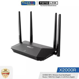 TOTOLINK Router ( X2000R ) Wireless AX1500 Gigabit Wi-Fi 6 Dual Band ไวเลส เราเตอร์