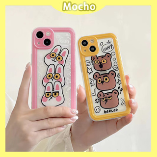 💕พร้อมส่ง💕iPhone 14 13 12 11 Pro Max เคส for เคสไอโฟน11 น่ารัก บางเบาพกพาง่าย การ์ตูน กระต่าย หมี แฟชั่น โปร่งใส Case