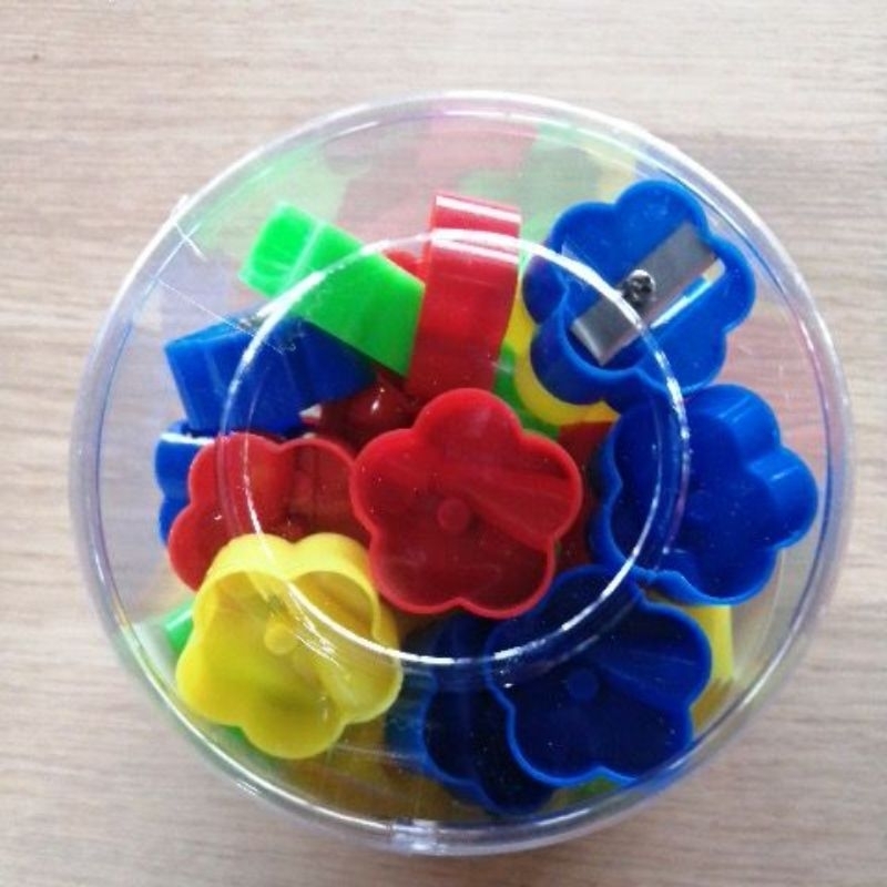 กบเหลาดินสอ​ elfen​ รุ่น​ EF-S1 ลายดอกไม้​ คละสี​ (1x48​ ตัว)​