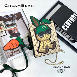 สะพายไหล่ เป้3ทรง ทรงโฟน น้องหมีกระต่าย C1246-2 ครีมแบร์ Cream Bear คอลเลคชั่นใหม่