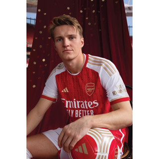 เสื้อฟุตบอล อาเซน่อล (สินค้าลิขสิทธิ์แท้มือ1💯%) 🔴ADIDAS ARSENAL 2023/2024 HOME REPLICA JERSEY - BETSCA/WHITE