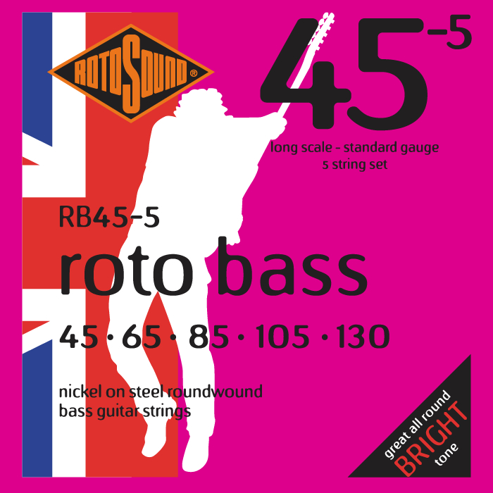 สายเบสไฟฟ้า Rotosound 5 สาย ขนาด 45/130 รุ่น RB45-5 (Made in England)