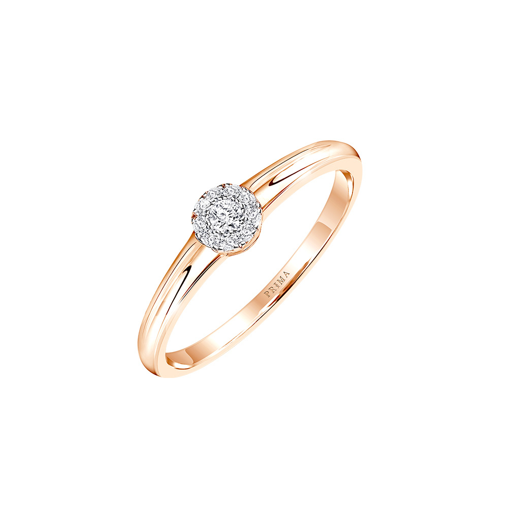 PRIMA แหวนเพชร Golden 9 Collection ตัวเรือน 9K สี Rose gold รหัสสินค้า 991R4872-01