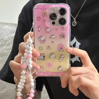 ✨สไตล์ใหม่✨เคสไอโฟน 14 Pro Max เคส for 11 12 13 Pro Max Kitty สร้อยข้อมือ เคสพกพาสะดวก iPhone 13 Case เคสกันกระแทก