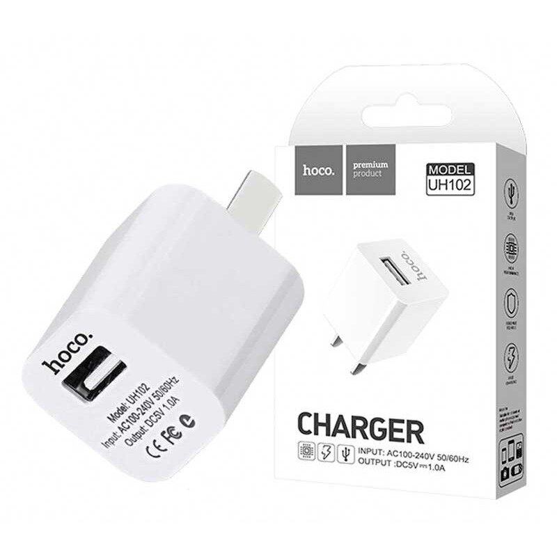 (UH102) Hoco หัวชาร์จ your อแดปเตอร์ Adapter 1A หัวชาร์จมาตรฐาน รุ่นยอดนิยม ราคาถูก USB 1 แอมป์  ปลั๊กชาร์จ