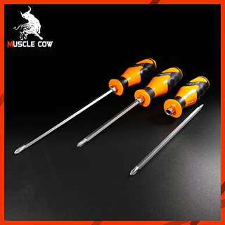MUSCLE COWไขควง (ปากแบน + ปากแฉก) ไขควงหัวสลับ ไขควงแม่เหล็ก ความยาว1.5,4,6,8นิ้ว screwdriver