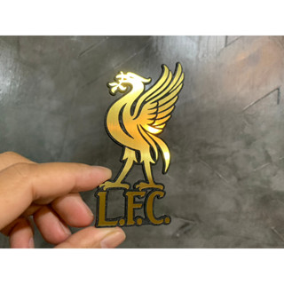 logo ลิ เวอรพลู โลโก้ โลโก้Liverpool LFC วัสดุ2mm วัสดุโรมาร์คผิวผสม ทองเงา (ไม่มีกาวด้านหลัง งานDiY)