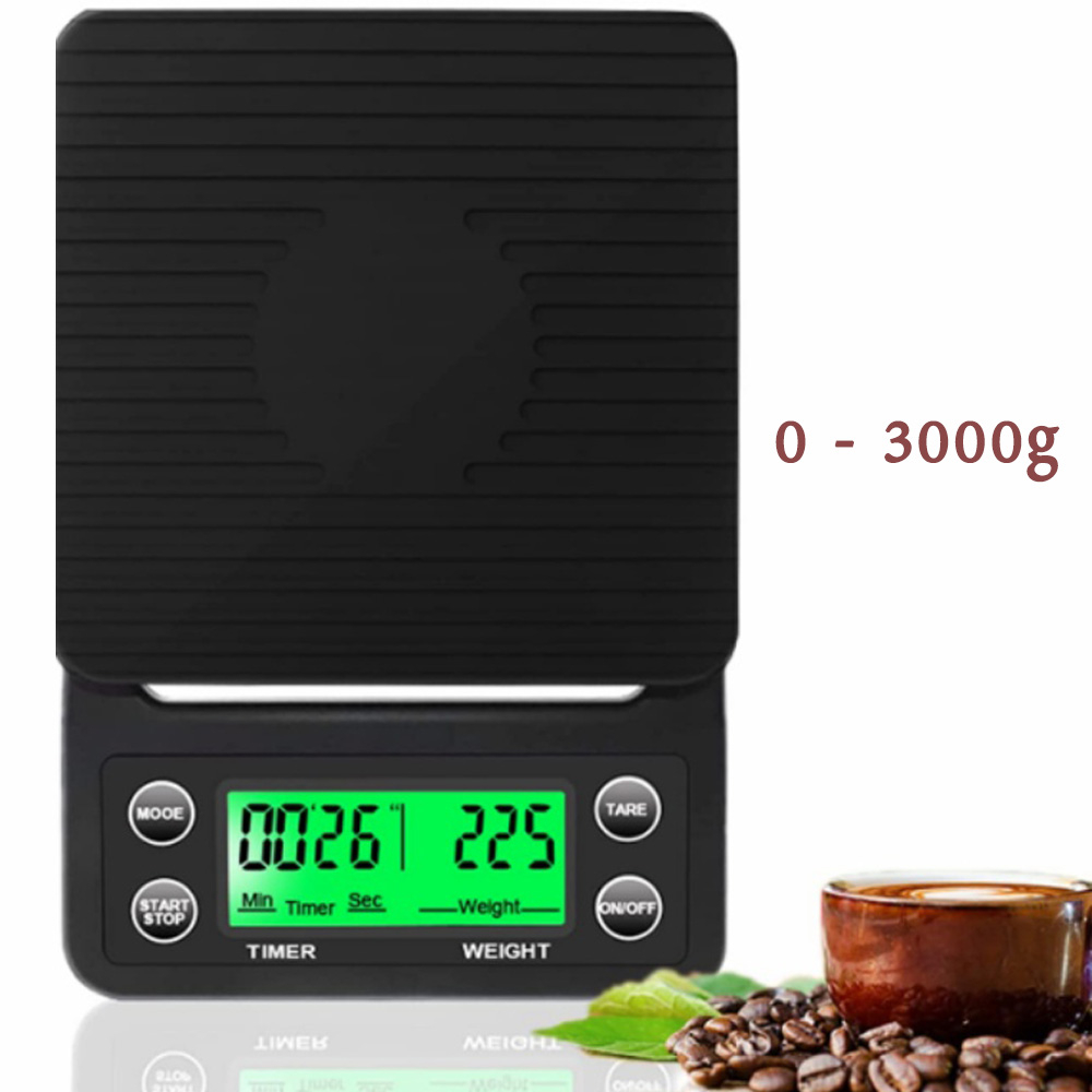 พร้อมส่ง｜ความแม่นยําสูง 0.1 กรัม สําหรับเทกาแฟดริป  เครื่องชั่งน้ําหนักกาแฟไฟฟ้า  coffee scale