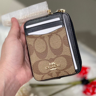 พร้อมส่ง แท้100% COACH ZIP CARD CASE ใส่บัตรใส่เหรียญ