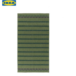 KORSNING คชนิง พรมทอเรียบ ในร่ม/กลางแจ้ง, เขียว ม่วง/ลายทาง, 80x150 ซม. IKEA