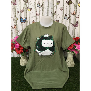 เสื้อยืด สีพื้น เสื้อผ้าสาวอวบ แขนสั้น  คอกลม  คุณภาพดี ราคาถูก ผ้านิ่มใส่สบาย รุ่น9238แพนกวิ้น