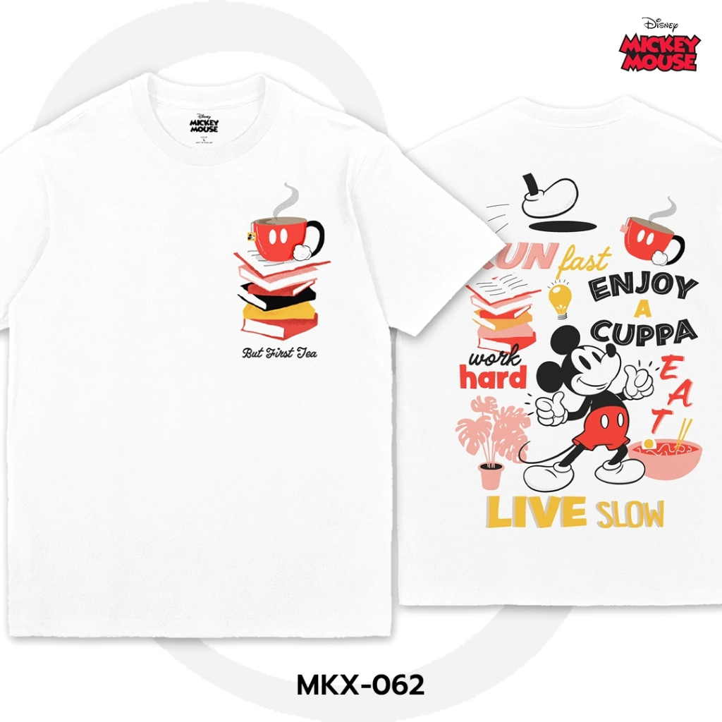 Power 7 Shop เสื้อยืดการ์ตูน Mickey Mouse คอลเลคชั่น "Mickey Mondays"  ลิขสิทธ์แท้ DISNEY (MKX-062)