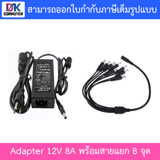 Adapter (Adaptor) ชุดจ่ายไฟสำเร็จรูปสำหรับกล้องวงจรปิด 8 ตัว