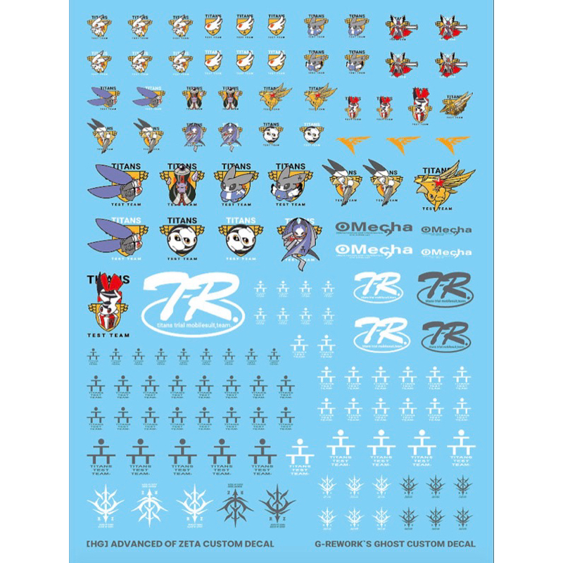 Water Decal [HG] ADVANCED OF ZETA CUSTOM DECAL แท้ G-Rework